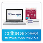 Adams Business Forms Five-Part 1099-NEC Online Tax Kit, Five-Part Carbonless, 3.66 x 8.5, 15/Pack view 2