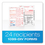 TOPS 1099-Div Tax Forms, Five-Part Carbonless, 5.5 x 8, 2/Page, (24) 1099s and (1) 1096 view 4