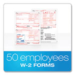 TOPS W-2 Tax Forms, Four-Part Carbonless, 5.5 x 8.5, 2/Page, (50) W-2s and (1) W-3 view 4