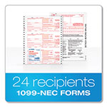 TOPS Four-Part 1099-NEC Continuous Tax Forms, 8.5 x 11, 2/Page, 24/Pack view 4
