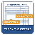 TOPS Weekly Employee Time Cards, One Side, 4.25 x 6.75, 100/Pack view 3