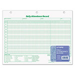 TOPS Daily Attendance Card, 8.5 x 11, 1/Page, 50 Forms view 1