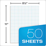 TOPS Cross Section Pads, Cross-Section Quadrille Rule (4 sq/in, 1 sq/in), 50 White 8.5 x 11 Sheets view 2