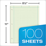 TOPS Engineering Computation Pads, Cross-Section Quadrille Rule (5 sq/in, 1 sq/in), Green Cover, 100 Green-Tint 8.5 x 11 Sheets view 4