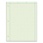TOPS Engineering Computation Pads, Cross-Section Quad Rule (5 sq/in, 1 sq/in), Black/Green Cover, 100 Green-Tint 8.5 x 11 Sheets orginal image
