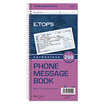 TOPS Spiralbound Message Book, Two-Part Carbonless, 2.75 x 5, 4/Page, 200 Forms view 1