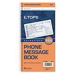 TOPS Spiralbound Message Book, Two-Part Carbonless, 2.75 x 5, 4/Page, 400 Forms view 1