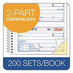 TOPS Money/Rent Receipt Spiral Book, Two-Part Carbonless, 2.75 x 4.75, 4/Page, 200 Forms view 3