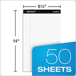 TOPS Docket Ruled Perforated Pads, Wide/Legal Rule, 50 White 8.5 x 14 Sheets, 12/Pack view 5