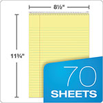 TOPS Docket Ruled Wirebound Pad with Cover, Wide/Legal Rule, Blue Cover, 70 Canary-Yellow 8.5 x 11.75 Sheets view 3
