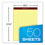 TOPS Docket Gold Ruled Perforated Pads, Wide/Legal Rule, 50 Canary-Yellow 8.5 x 11.75 Sheets, 12/Pack view 2