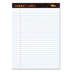 TOPS Docket Gold Ruled Perforated Pads, Wide/Legal Rule, 8.5 x 11.75, White, 50 Sheets, 12/Pack orginal image