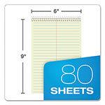 TOPS Gregg Steno Pads, Gregg Rule, 80 Green-Tint 6 x 9 Sheets view 3