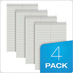 TOPS Prism Steno Pads, Gregg Rule, Gray Cover, 80 Gray 6 x 9 Sheets, 4/Pack view 1