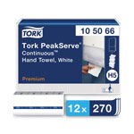 Tork PeakServe Continuous Hand Towel, 7.91 x 8.85, White, 270 Wipes/Pack, 12 Packs/Carton view 5