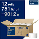 Tork Jumbo Toilet Paper Roll White T2 - Jumbo Toilet Paper Roll White T2, Advanced, 2-Ply, 12 x 751 sheets, 12024402 view 1
