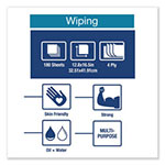 Tork Industrial Paper Wiper, 4-Ply, 12.8 x 16.5, Blue, 180/Carton view 4