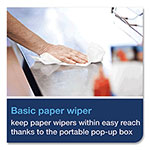 Tork Basic Paper Wiper, 1-Ply, 9 x 10.5, White, 250/Box, 24 Boxes/Carton view 2