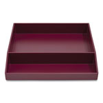 TRU RED™ Divided Stackable Plastic Tray, 2-Compartment, 9.44 x 9.84 x 1.77, Purple orginal image