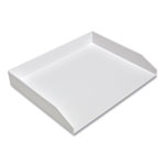 TRU RED™ Side-Load Stackable Plastic Document Tray, 1 Section, Letter-Size, 12.24 x 9.8 x 1.75, White view 2