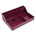 TRU RED™ Plastic Desktop Organizer, 6-Compartment, 6.81 x 9.84 x 2.75, Purple view 2