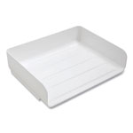 TRU RED™ Side-Load Stackable Plastic Document Tray, 1 Section, Letter-Size, 12.63 x 9.72 x 3.01, White, 2/Pack orginal image