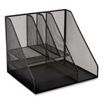 TRU RED™ Wire Mesh Combination Organizer, Vertical/Horizontal, 8 Sections, Letter-Size, 12 x 12 x 13.97, Matte Black view 1