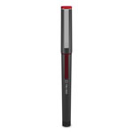 TRU RED™ Roller Ball Pen, Stick, Fine 0.5 mm, Red Ink, Black Barrel, Dozen view 1