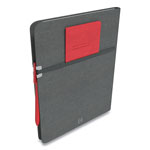 TRU RED™ Large Mastery with Pocket Journal, Narrow Rule, Charcoal/Red Cover, 8 x 10, 192 Sheets view 4