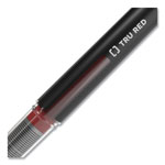 TRU RED™ Roller Ball Pen, Stick, Fine 0.5 mm, Assorted Ink Colors, Black Barrel, 3/Pack view 4