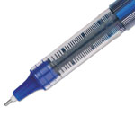 Uni-Ball VISION Needle Stick Roller Ball Pen, Fine 0.7mm, Blue Ink, Silver Barrel, Dozen view 2