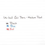 Uni-Ball Signo 207 Retractable Gel Pen, Medium 0.7mm, Black Ink, Pink Barrel, 2/Pack view 4