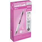 Uni-Ball 207 Retractable Gel - Pink Ribbon Edition - Medium Pen Point - 0.7 mm Pen Point Size - Refillable - Black Gel-based Ink - Pink Barrel view 2