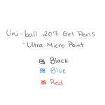 Uni-Ball 207 Signo Gel Ultra Micro Retractable Gel Pen, 0.38mm, Black Ink, Smoke Barrel view 3