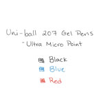 Uni-Ball 207 Signo Gel Ultra Micro Retractable Gel Pen, 0.38mm, Blue Ink, Smoke Barrel view 3