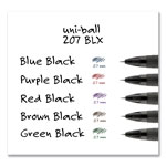 Uni-Ball 207 BLX Series Gel Pen, Retractable, Medium 0.7 mm, Assorted Ink and Barrel Colors, 4/Pack view 3