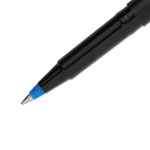 Uni-Ball Stick Roller Ball Pen, Micro 0.5mm, Blue Ink, Black Barrel, 72/Pack view 3