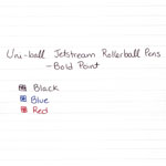 Uni-Ball Jetstream Stick Ballpoint Pen, Bold 1mm, Black Ink, Black Barrel view 2
