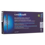 Uni-Ball ONYX Stick Roller Ball Pen, Micro 0.5mm, Blue Ink, Black Matte Barrel, Dozen view 4