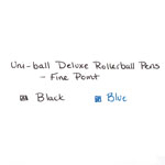 Uni-Ball Deluxe Stick Roller Ball Pen, Fine 0.7mm, Black Ink, Champagne Barrel, Dozen view 3