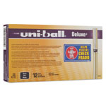 Uni-Ball Deluxe Stick Roller Ball Pen, Fine 0.7mm, Black Ink, Champagne Barrel, Dozen view 4