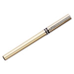 Uni-Ball Deluxe Stick Roller Ball Pen, Fine 0.7mm, Blue Ink, Champagne Barrel, Dozen view 1
