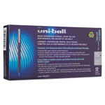 Uni-Ball Stick Roller Ball Pen, Fine 0.7mm, Blue Ink, Black Matte Barrel, Dozen view 4