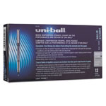 Uni-Ball VISION Stick Roller Ball Pen, Micro 0.5mm, Black Ink, Black/Gray Barrel, Dozen view 4