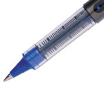 Uni-Ball VISION Stick Roller Ball Pen, Micro 0.5mm, Blue Ink, Blue/Gray Barrel, Dozen view 2