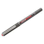 Uni-Ball VISION Stick Roller Ball Pen, Micro 0.5mm, Red Ink, Gray/Red Barrel, Dozen view 1