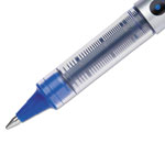 Uni-Ball VISION Stick Roller Ball Pen, Fine 0.7mm, Blue Ink, Blue/Gray Barrel, Dozen view 2