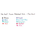 Uni-Ball VISION Stick Roller Ball Pen, Fine 0.7mm, Red Ink, Gray/Red Barrel, Dozen view 3