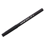 Uni-Ball ONYX Stick Roller Ball Pen, Fine 0.7mm, Black Ink, Black Matte Barrel, Dozen view 1