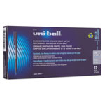 Uni-Ball ONYX Stick Roller Ball Pen, Fine 0.7mm, Blue Ink, Black Matte Barrel, Dozen view 4